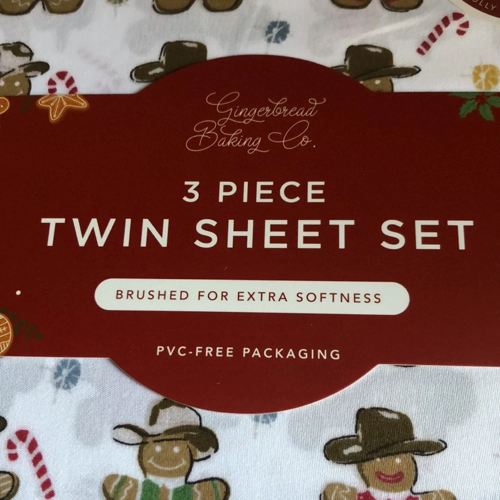 Cowboy Gingerbread Sheet Set - TWIN